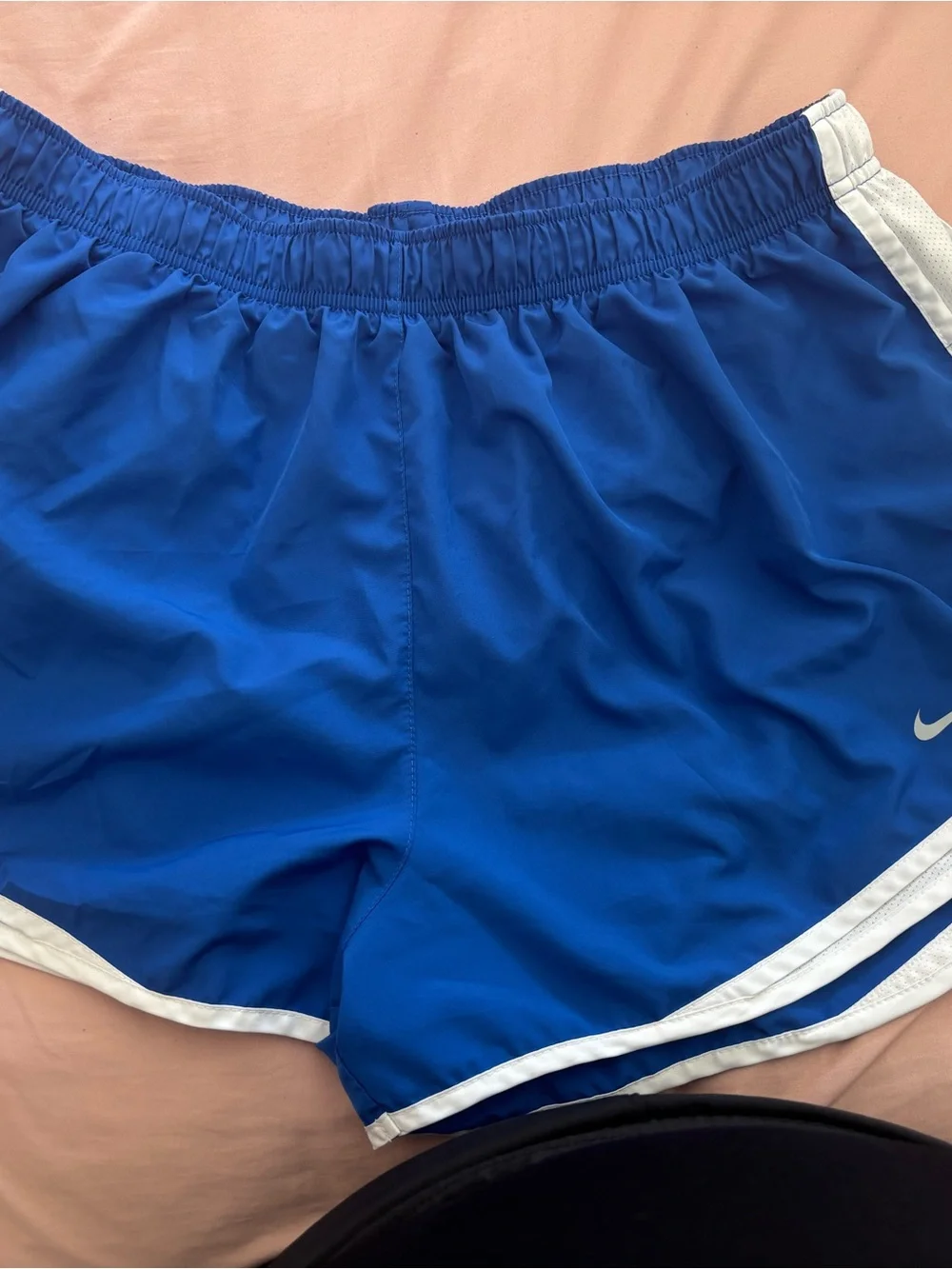 Nike Women's Royal Blue Athletic Shorts with White Trim